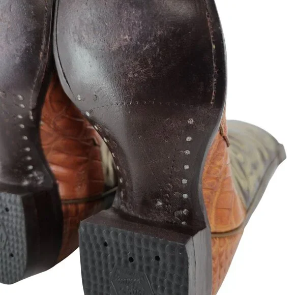 MINT Alligator El Rey Tony Lama 6.5B Honey Brown Cowboy Cowgirl Western Boots - Picture 16 of 16